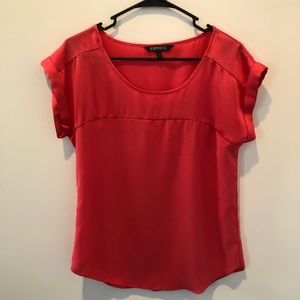 Express Pink Scoop Neck Shirt Sz Small
